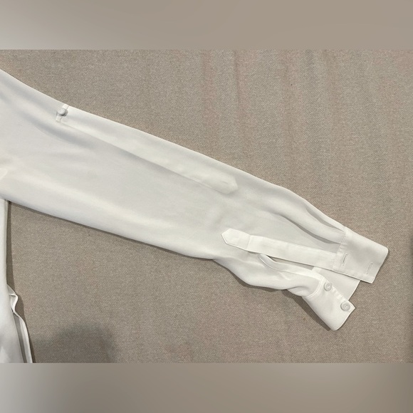 BCBG MAX AZRIA WHITE MAZIE ASYMMETRICAL TOP - Picture 5 of 8